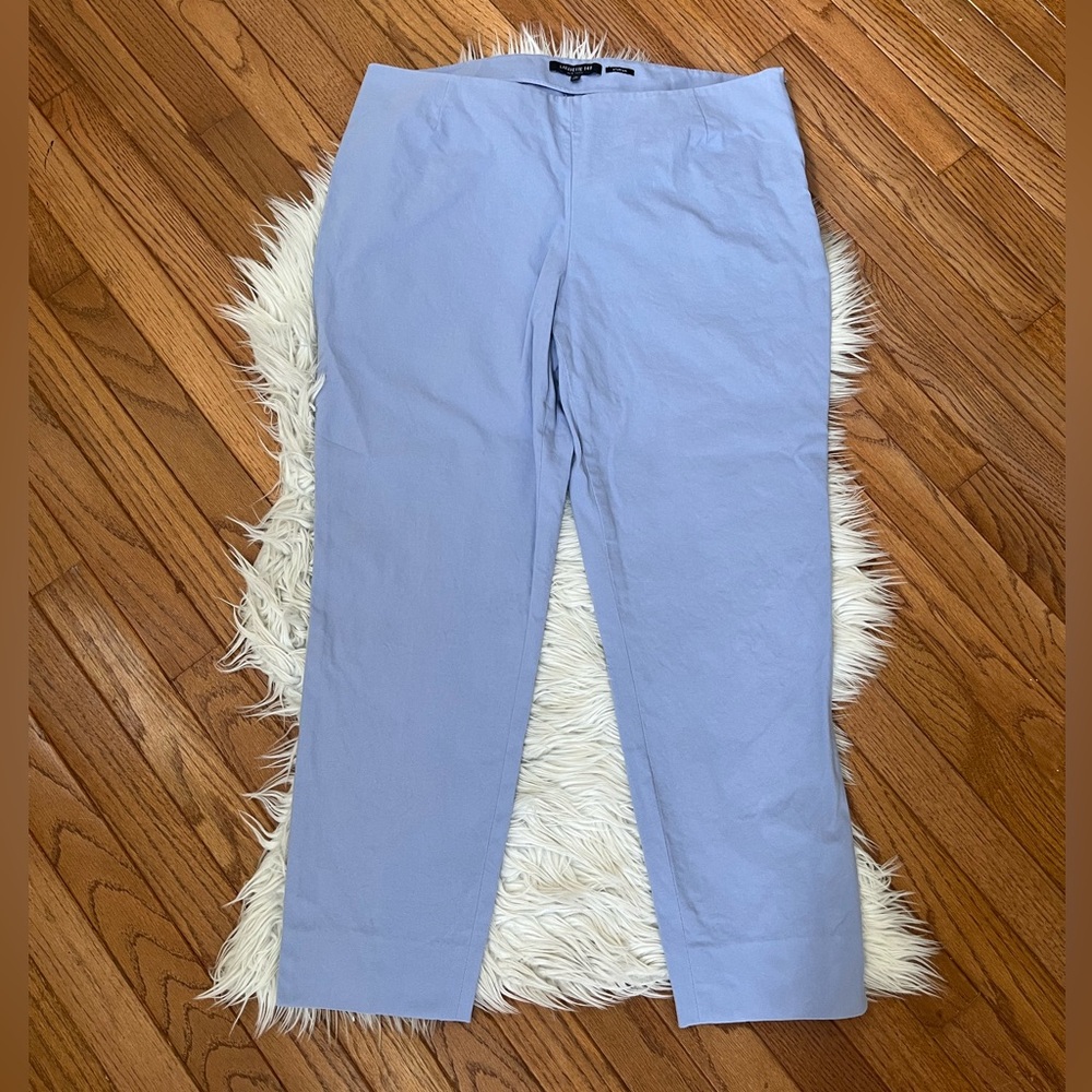 {Lafayette 148} Stanton Side Zipper Ankle Trouser in Periwinkle - Womens 14